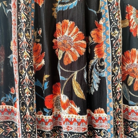 PATRONS Of Peace-Dark Floral Tie Back Maxi Summer Dress (Size:XS) - Picture 8 of 11